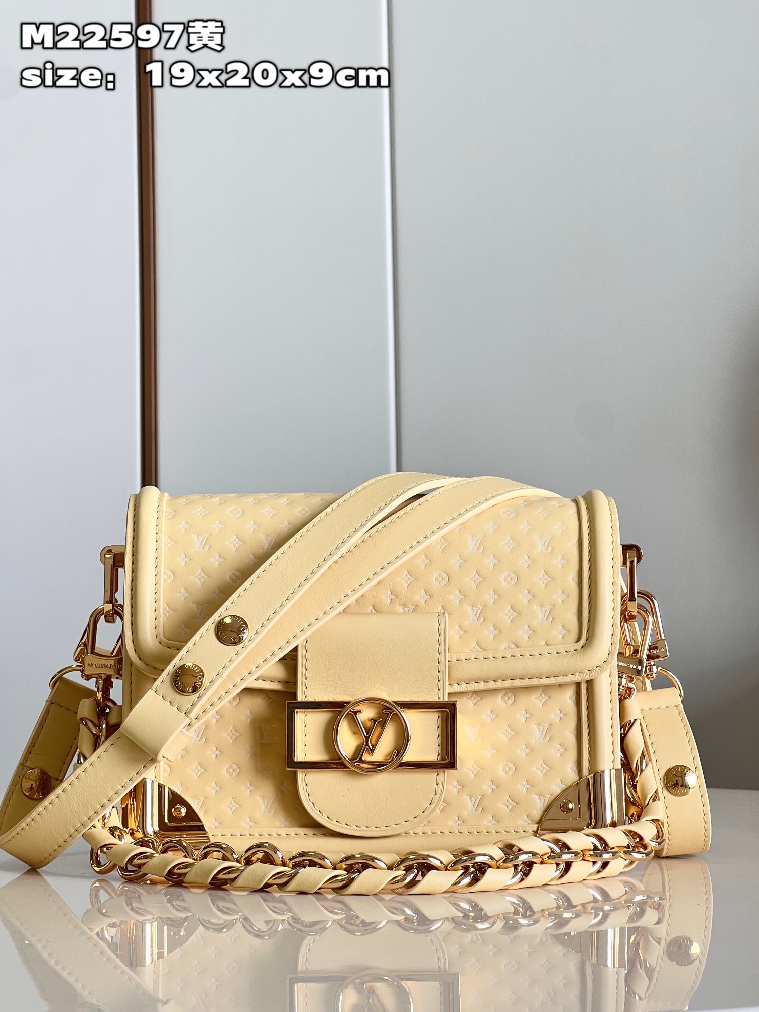 Louis Vuitton LV Dauphine Bags Handbags Yellow Cowhide Circle Mini M22597