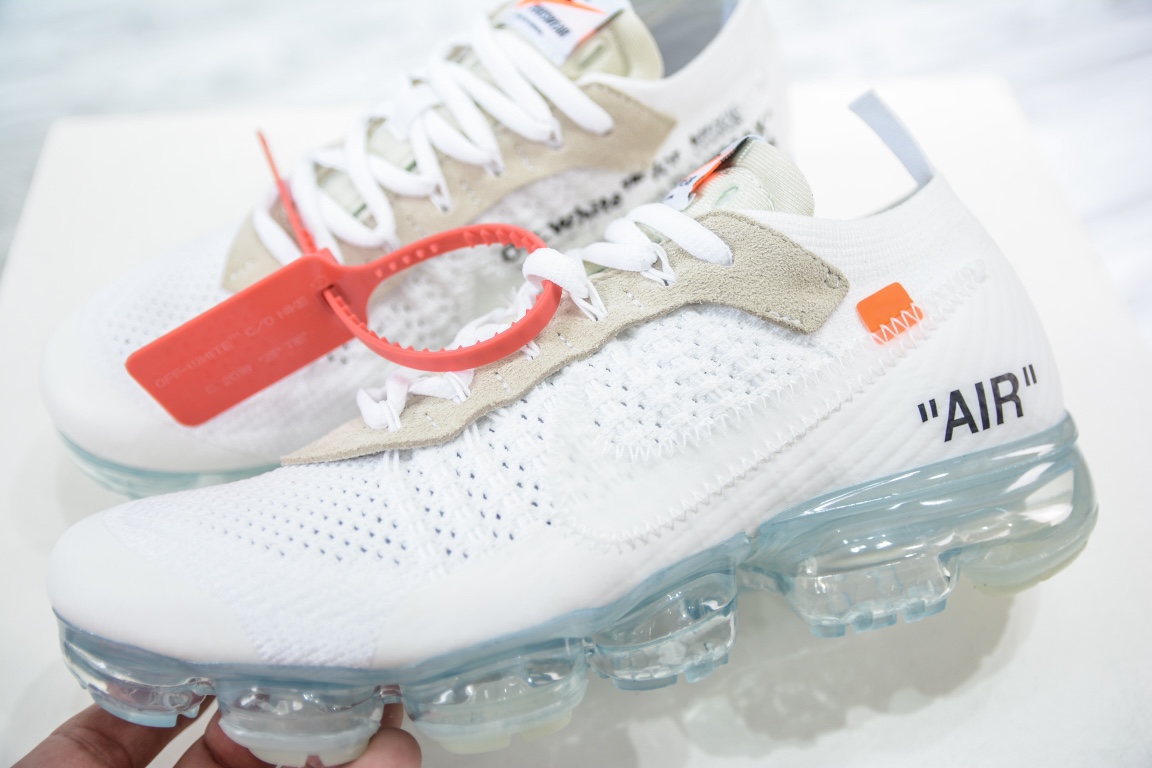 Pure Original Off White x Nike Vapor Max Steam Air Cushion Jogging Shoes AA3831-100