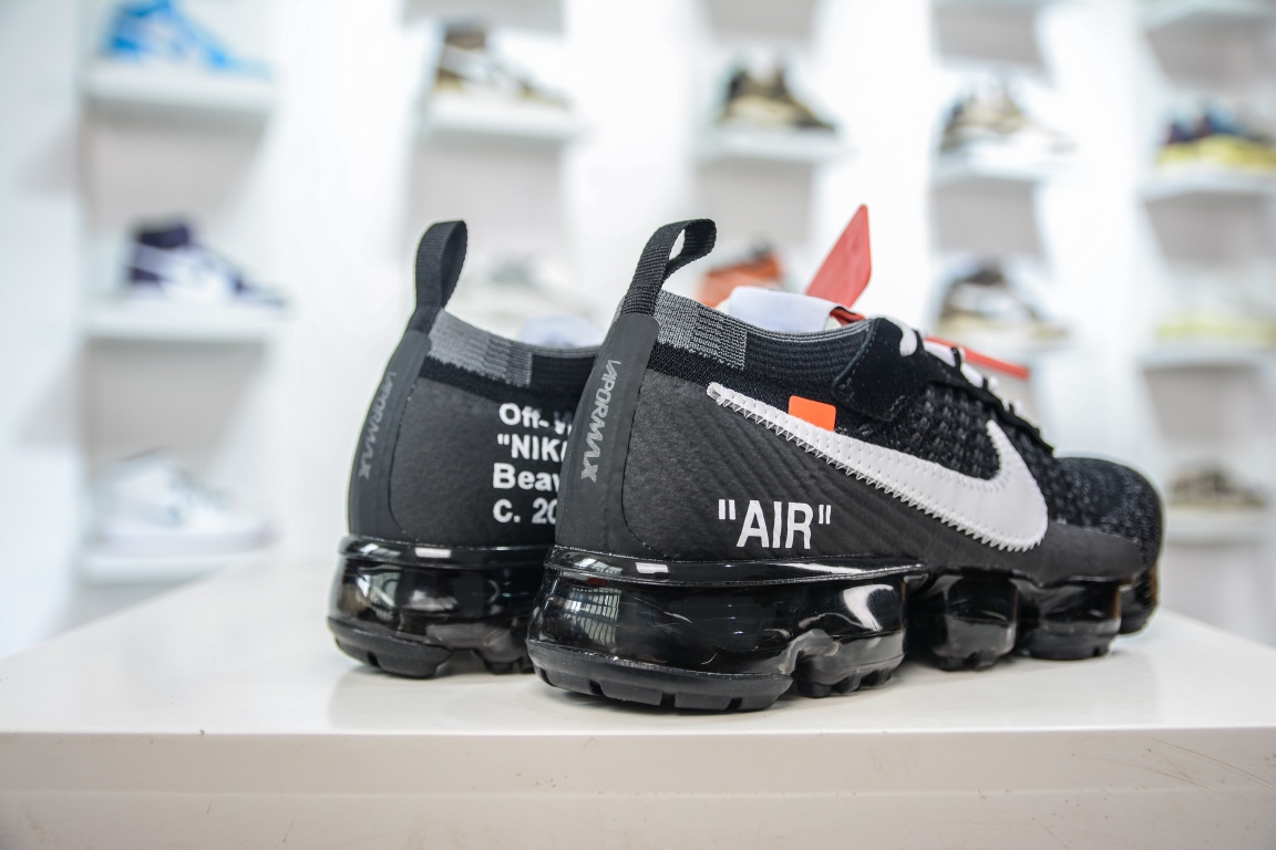 Pure Original Off White x Nike Vapor Max Steam Air Cushion Jogging Shoes AA3831-001