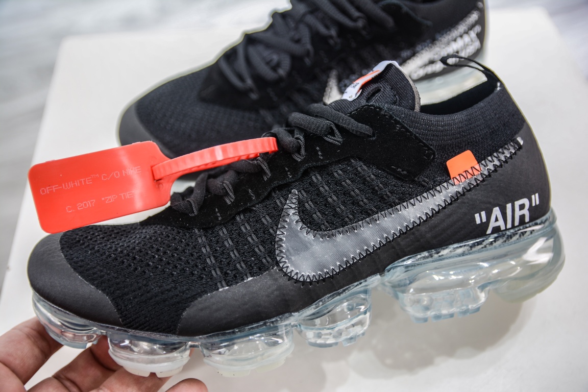 R Pure Original Off White x Nike Vapor Max Steam Air Cushion Jogging Shoes AA3831-002