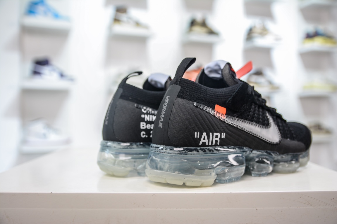 R Pure Original Off White x Nike Vapor Max Steam Air Cushion Jogging Shoes AA3831-002