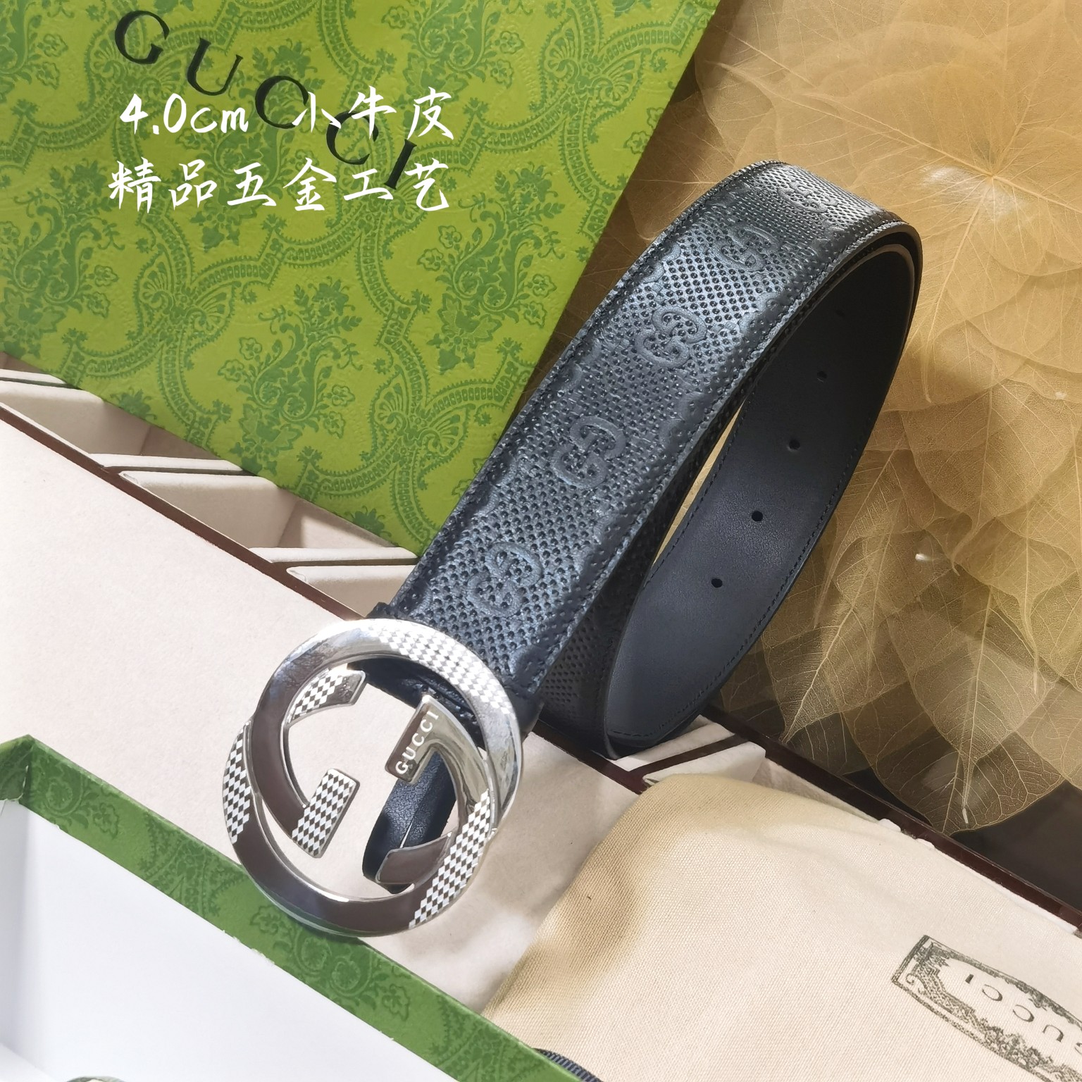 Gucci经典款面进口原厂皮搭配原厂