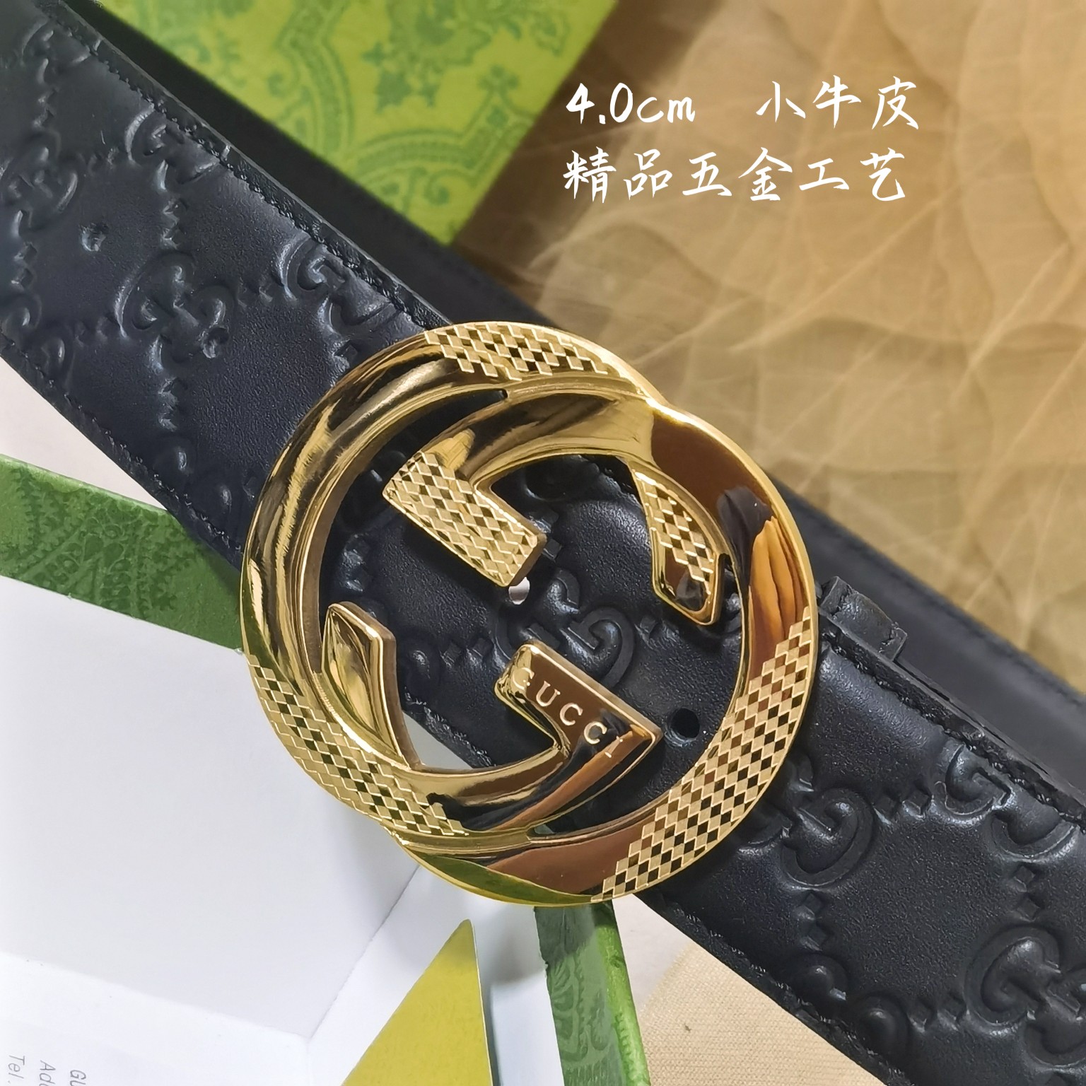Gucci经典款面进口原厂皮搭配原厂