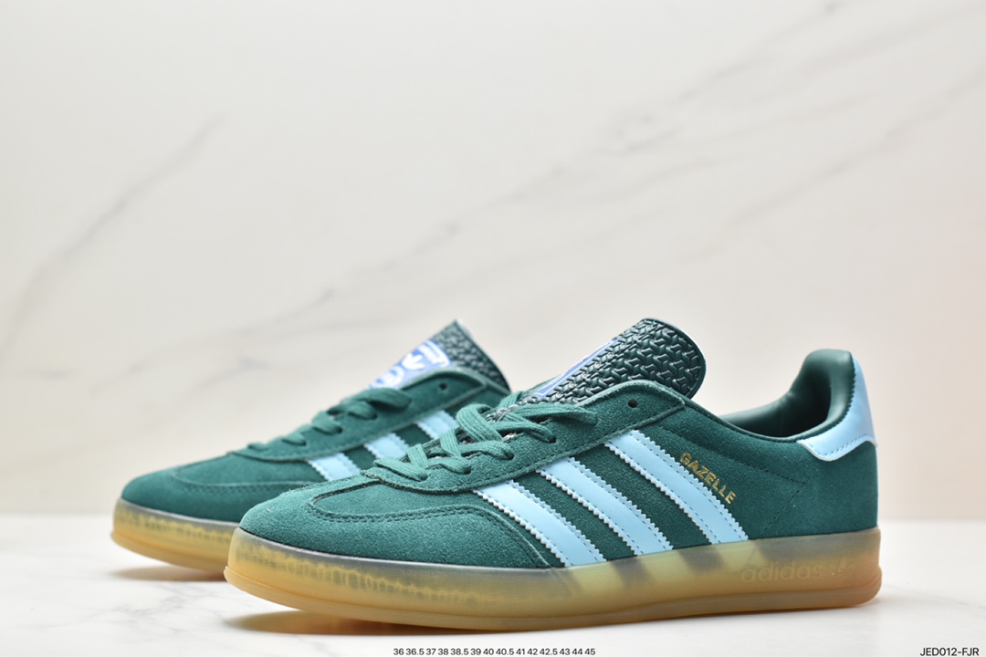 Adidas Originals Gazelle Indoor Trefoil Retro Anti-slip Wear-resistant Low-top Sneakers HQ8717