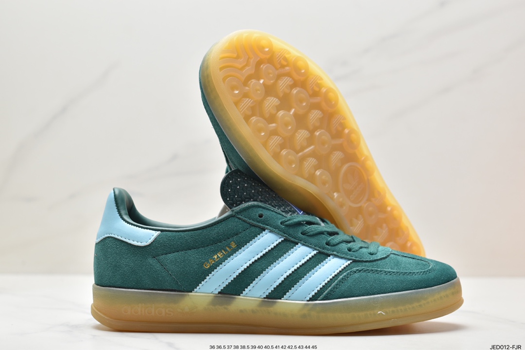 Adidas Originals Gazelle Indoor Trefoil Retro Anti-slip Wear-resistant Low-top Sneakers HQ8717