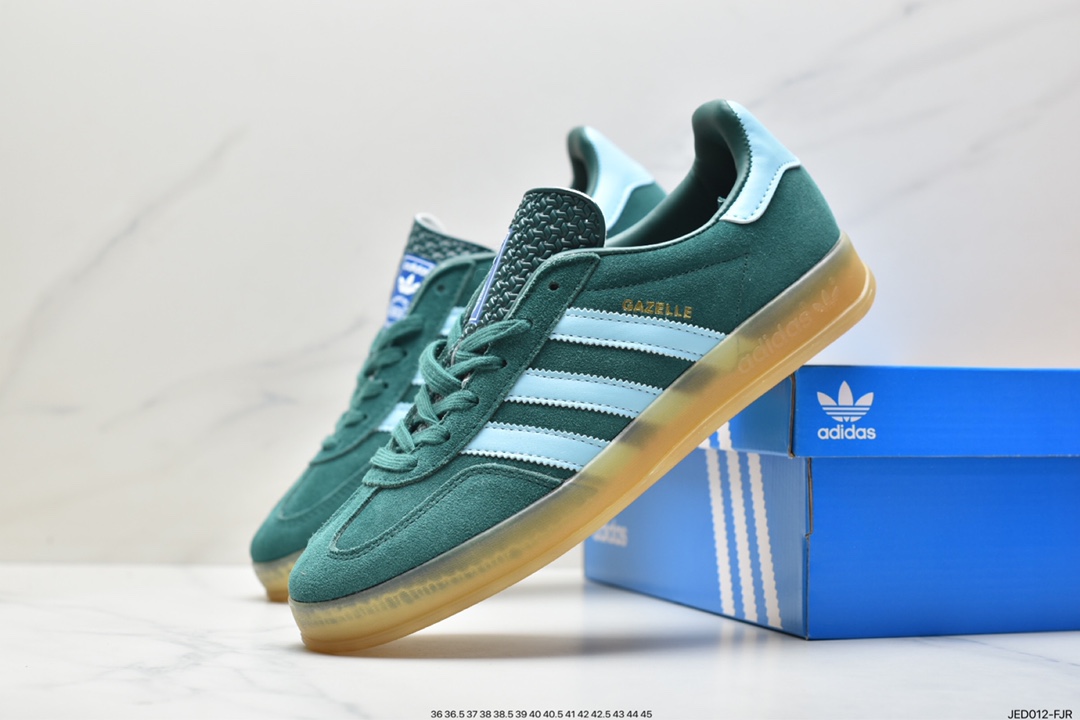 Adidas Originals Gazelle Indoor Trefoil Retro Anti-slip Wear-resistant Low-top Sneakers HQ8717