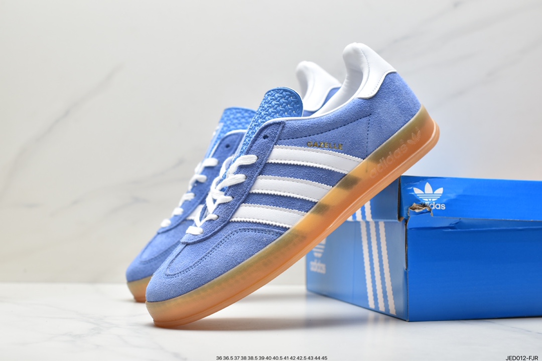 Adidas Originals Gazelle Indoor Trefoil Retro Anti-slip Wear-resistant Low-top Sneakers HQ8717