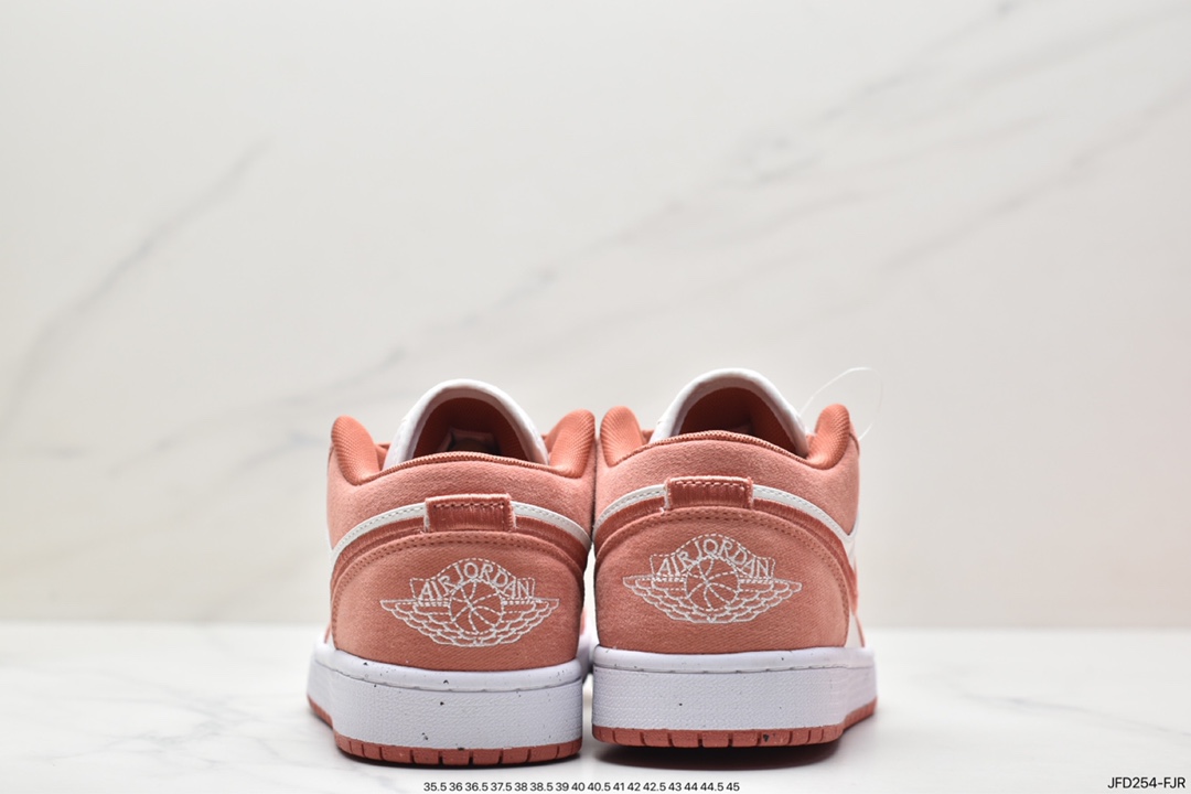 Jordan Air Jordan 1 Low SE ”Canvas” shock-absorbing and non-slip low-top retro basketball shoes for women pink and white FN3722-801