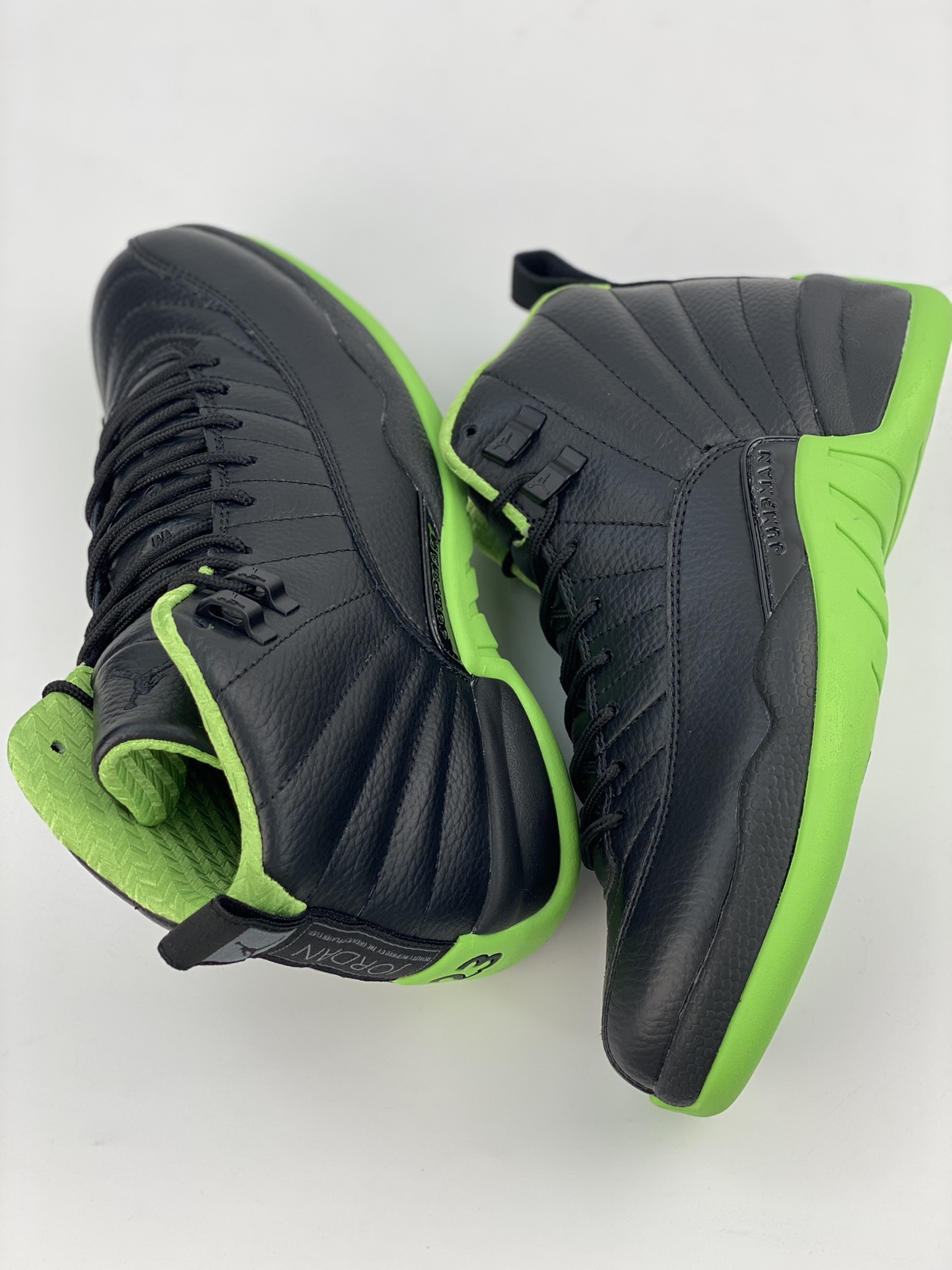 Nike Air Jordan 12 Retro ”28 Days of Flight” Black Fluorescent Green 595-296733