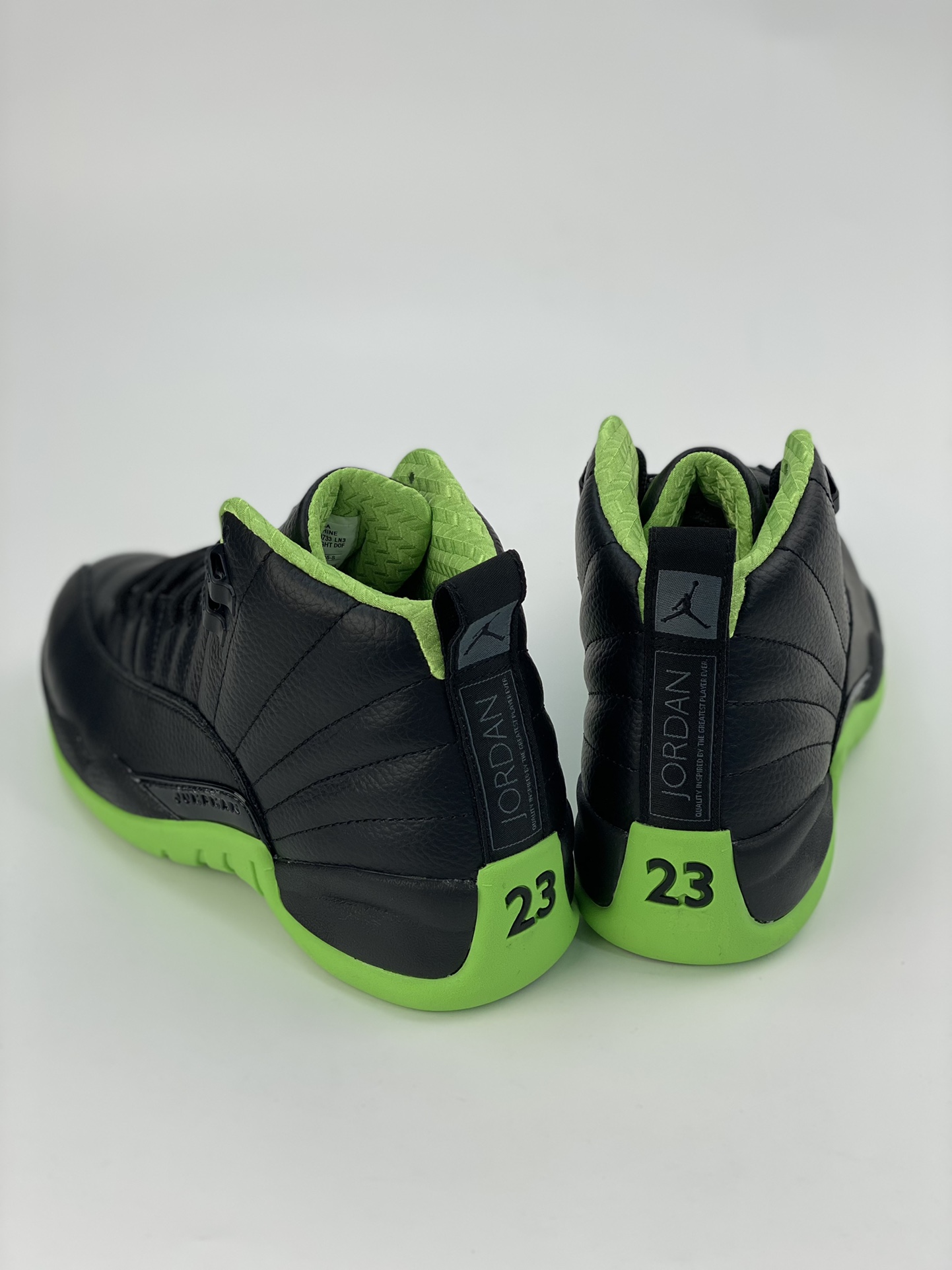 Nike Air Jordan 12 Retro ”28 Days of Flight” Black Fluorescent Green 595-296733