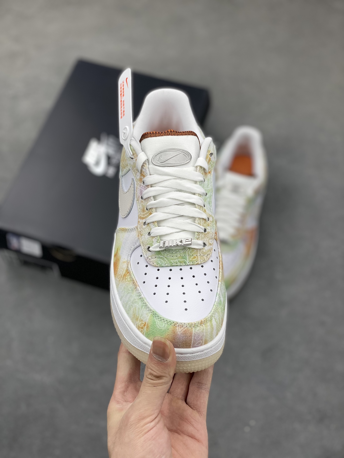 Nike Air Force 1 Low White Tie-Dye Sneakers - FJ7739 101DB 3 i1684433081 4186 1