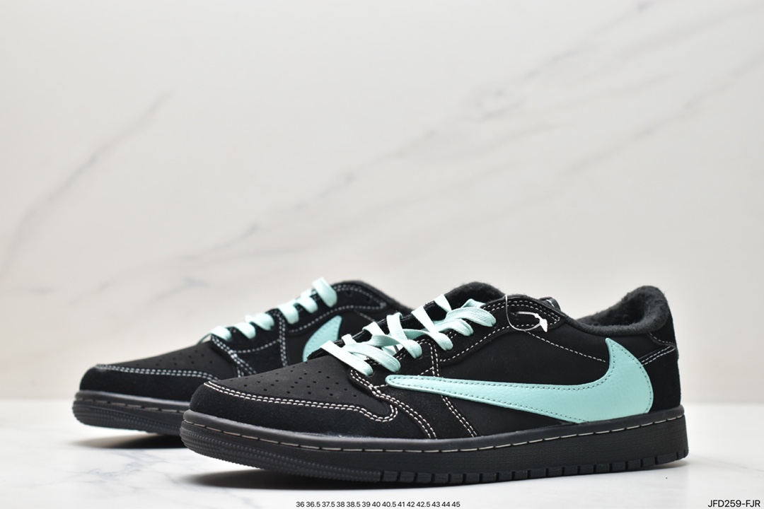 fragment design x Travis Scott x Nike Air Jordan 1 Low OG SP ”Black/Green Toe” AJ1 Jordan Generation DM7866-001