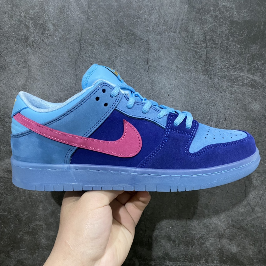 [Top version] Run The Jewels x Nike Dunk SB Low Rap band joint blue hair monster DO9404-400