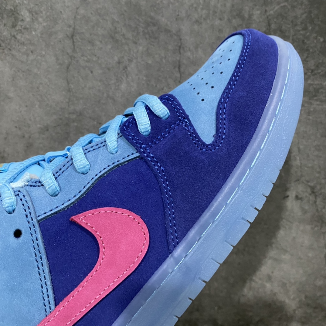 [Top version] Run The Jewels x Nike Dunk SB Low Rap band joint blue hair monster DO9404-400