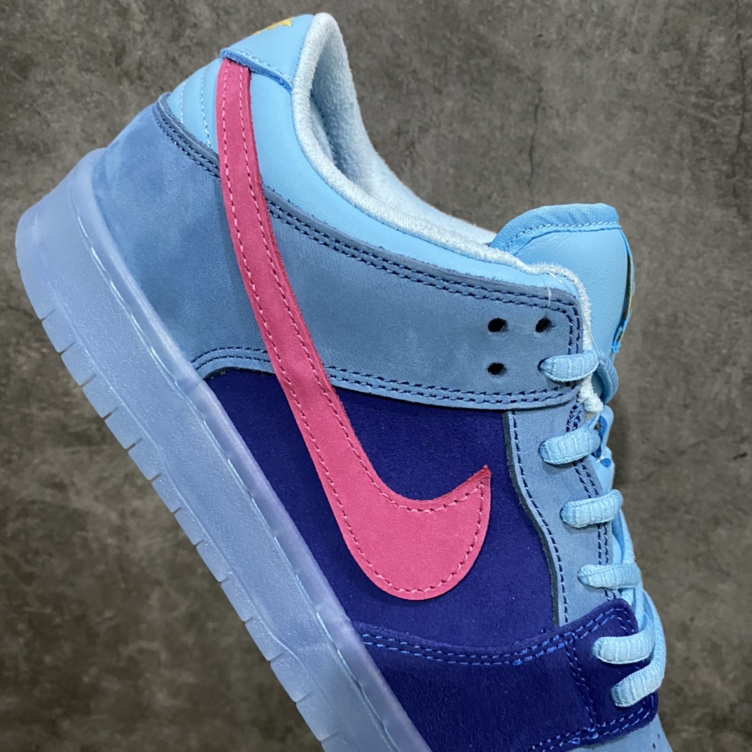 [Top version] Run The Jewels x Nike Dunk SB Low Rap band joint blue hair monster DO9404-400