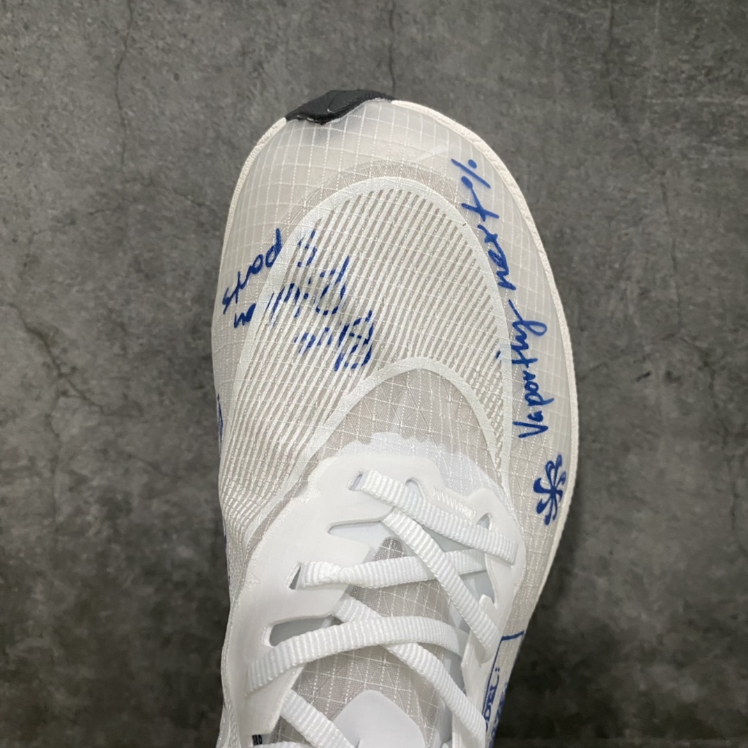 [Pure original] NK ZoomX Vaporfly Next% Marathon Generation Cicada Wing Running Shoes White and Blue Graffiti CU4844-100