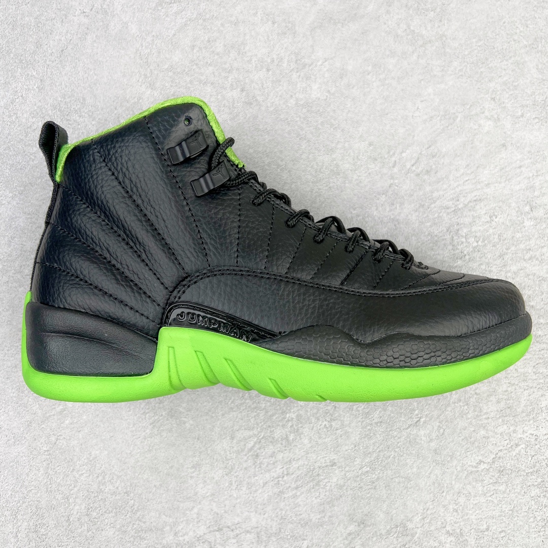 零售💰320 ＃JH外贸版 Air Jordan AJ12 Retro 黑绿 原楦原纸板开发 原汁原味12代鞋型 进口头层皮料 用料绝不含糊 原盒原配 平台外单特供 极限压缩成本 最直接的单价 SIZE：40 40.5 41 42 42.5 43 44 44.5 45 45.5 46 47.5 48 49 编码：Xby3936020-运动鞋