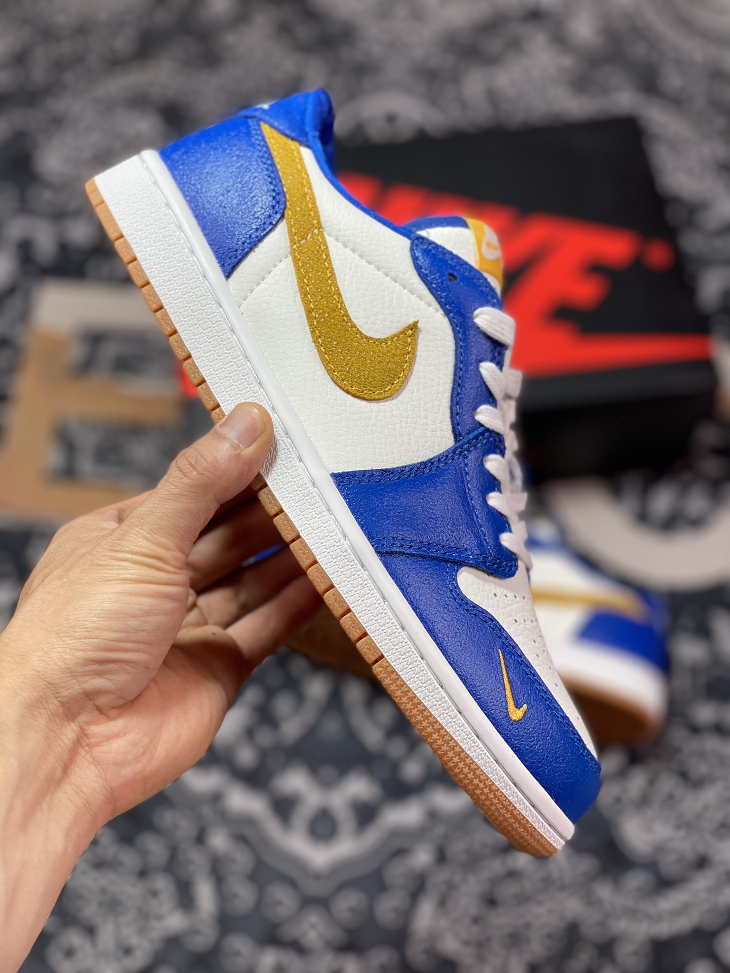 Air Jordan 1 Low OG White Blue Yellow DZ0792-103