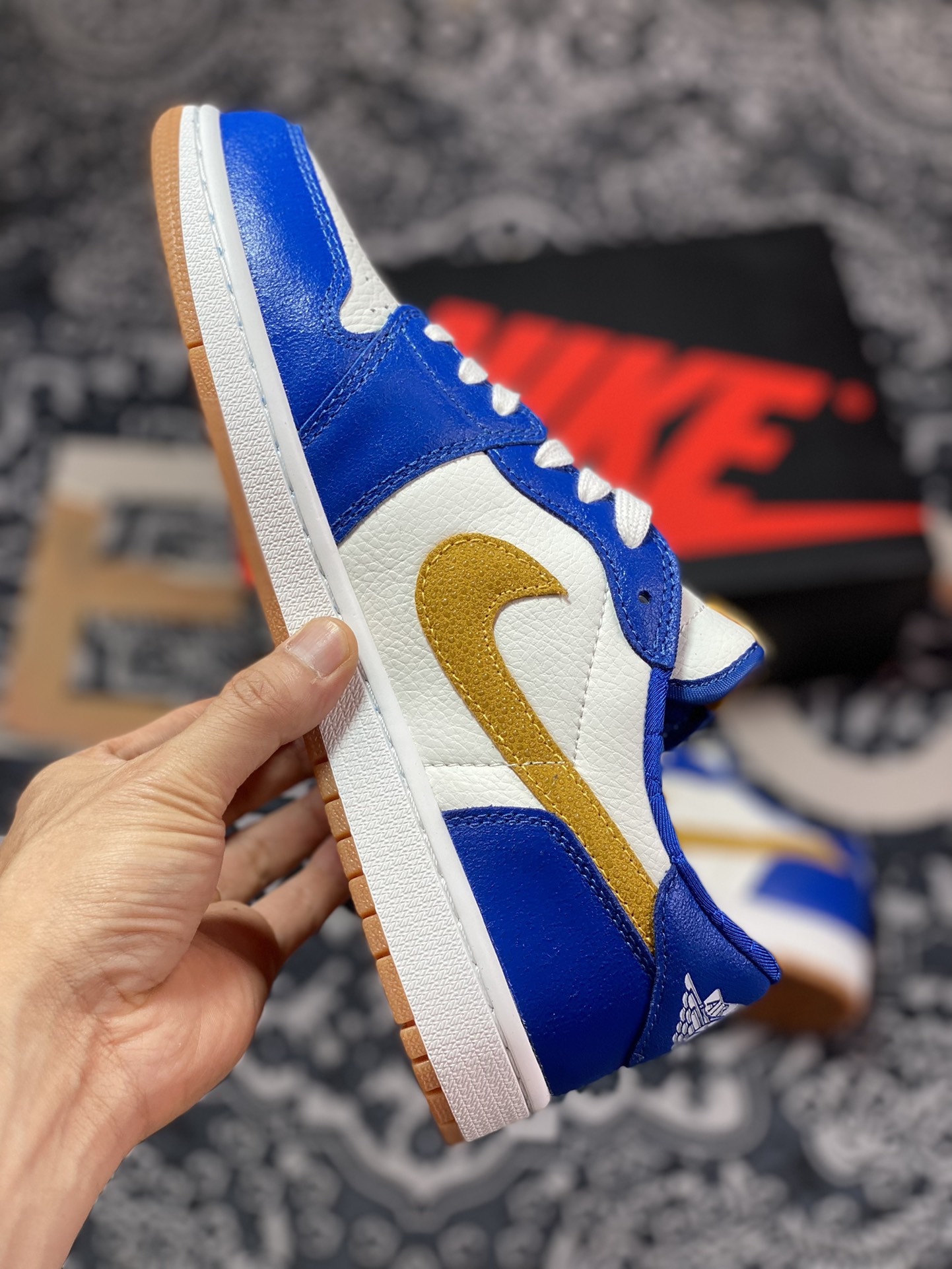 Air Jordan 1 Low OG White Blue Yellow DZ0792-103