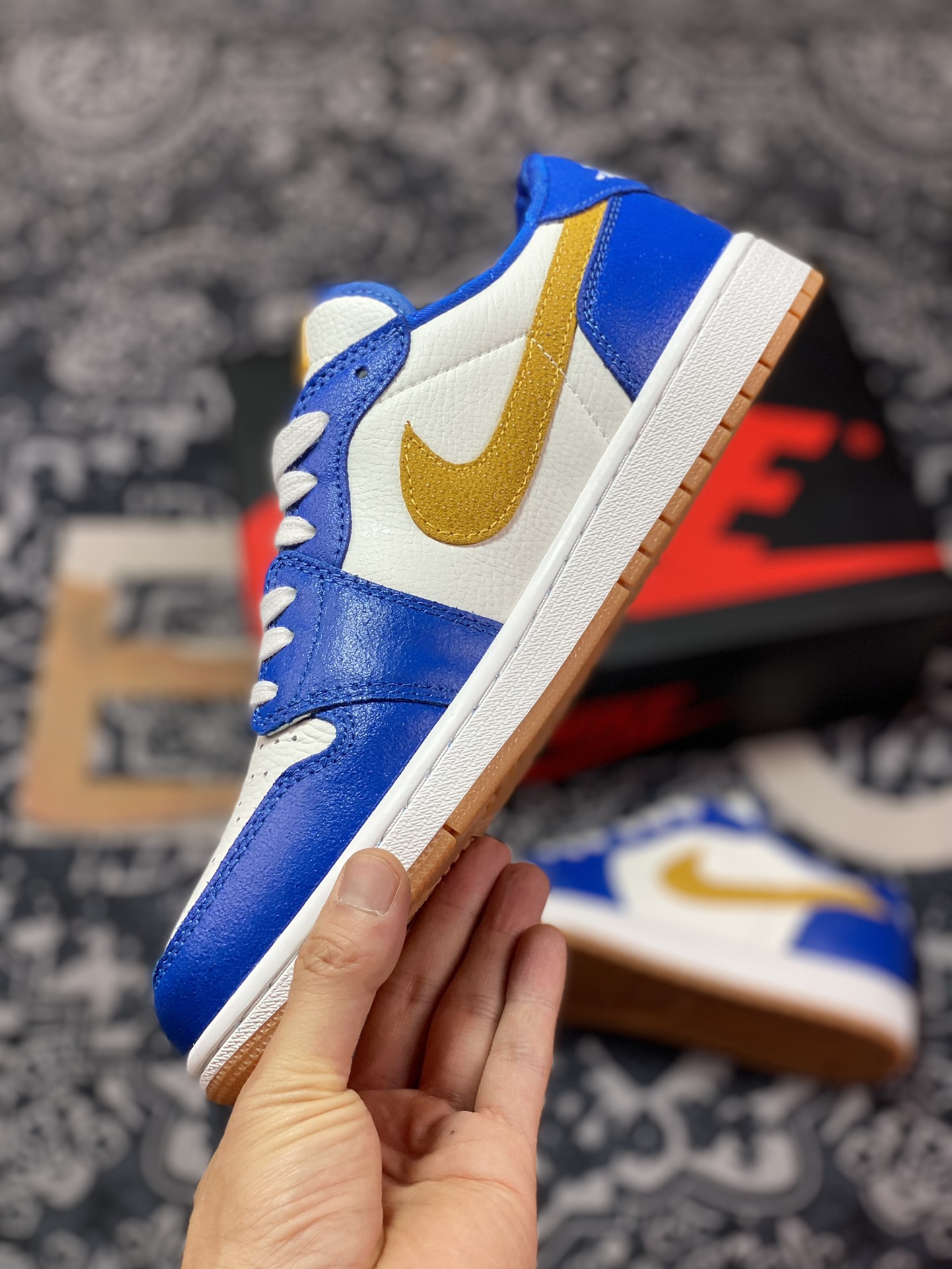 Air Jordan 1 Low OG White Blue Yellow DZ0792-103