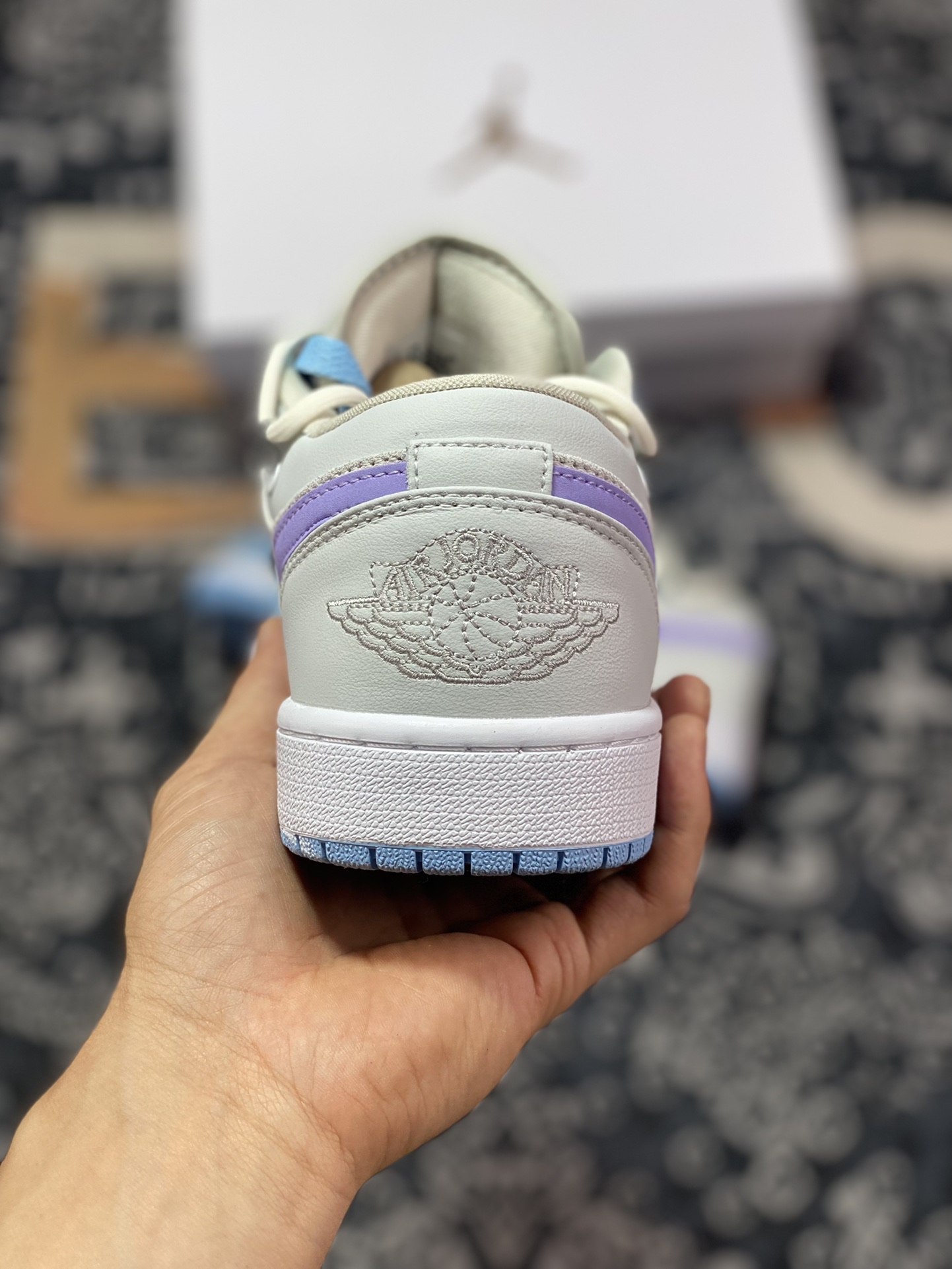 Air Jordan 1 Low Deconstructed Straps Gray Blue Purple DC0774-050