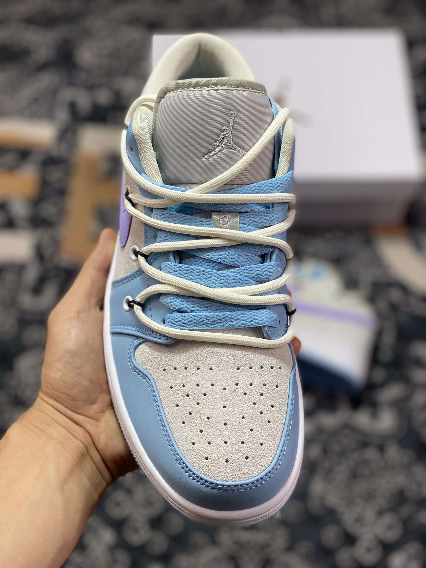 Air Jordan 1 Low Deconstructed Straps Gray Blue Purple DC0774-050