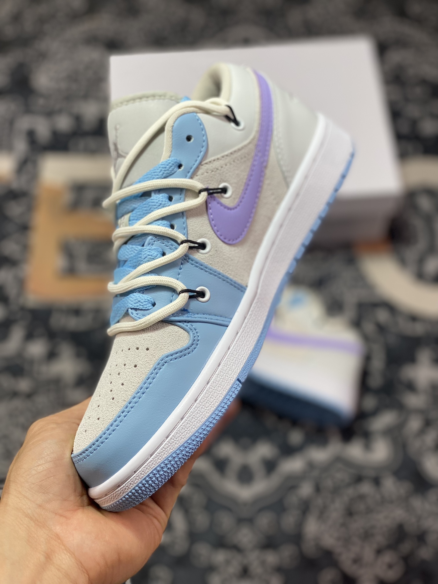 Air Jordan 1 Low Deconstructed Straps Gray Blue Purple DC0774-050