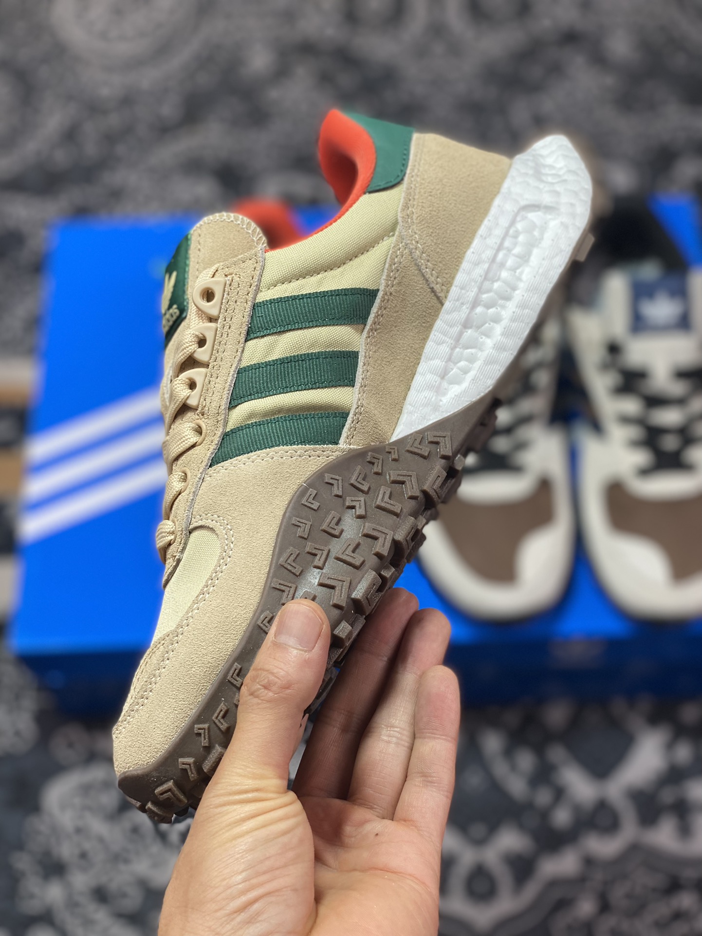 Adidas Originals Retropy E5 Beige Green Second Generation Retro Sports Leisure Running Shoes IG9983