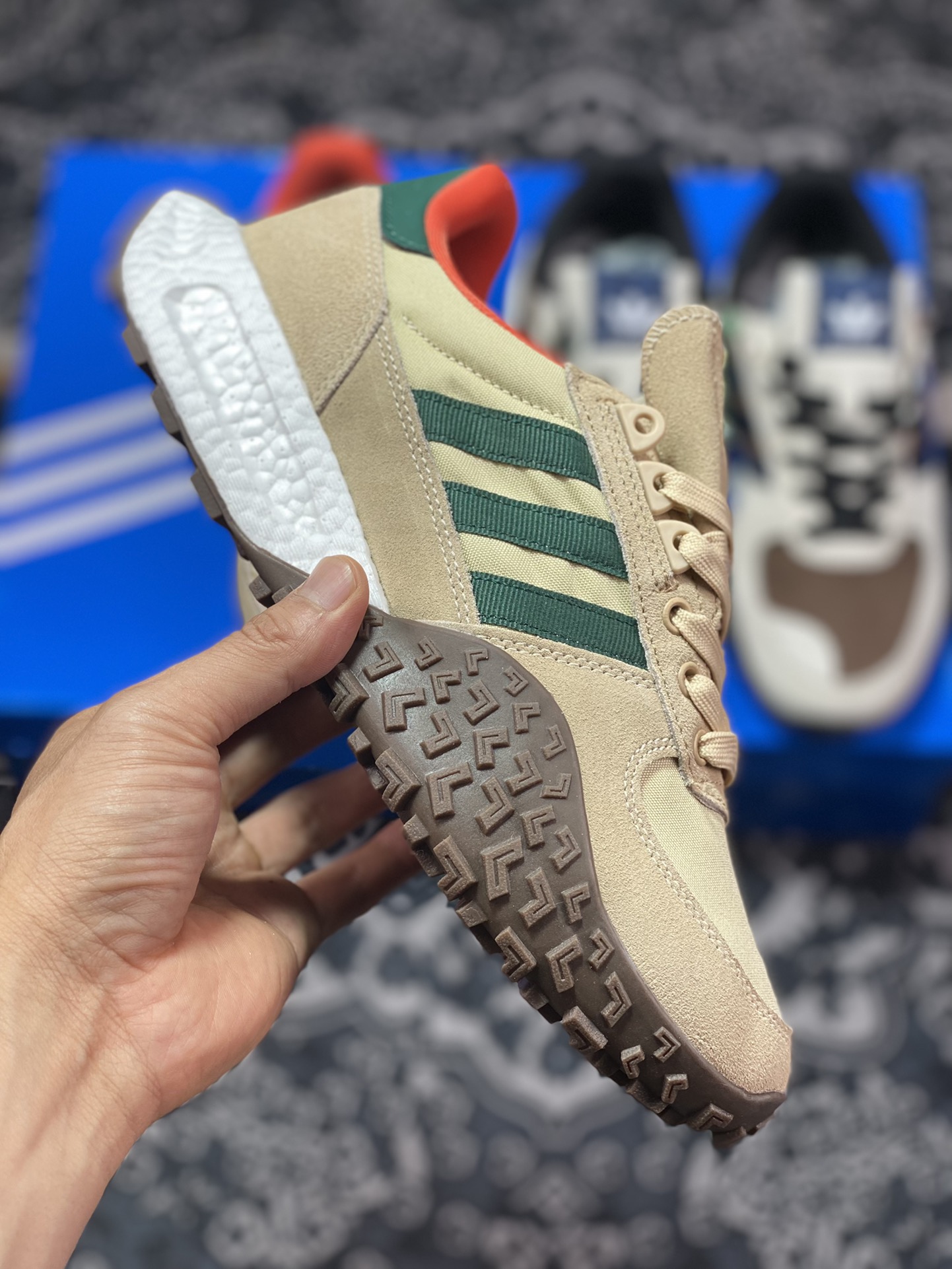 Adidas Originals Retropy E5 Beige Green Second Generation Retro Sports Leisure Running Shoes IG9983