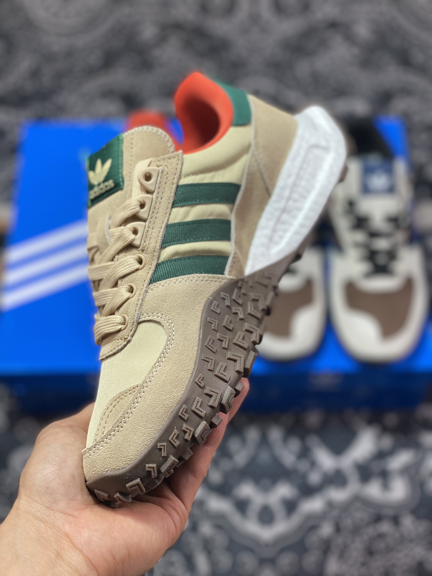 Adidas Originals Retropy E5 Beige Green Second Generation Retro Sports Leisure Running Shoes IG9983