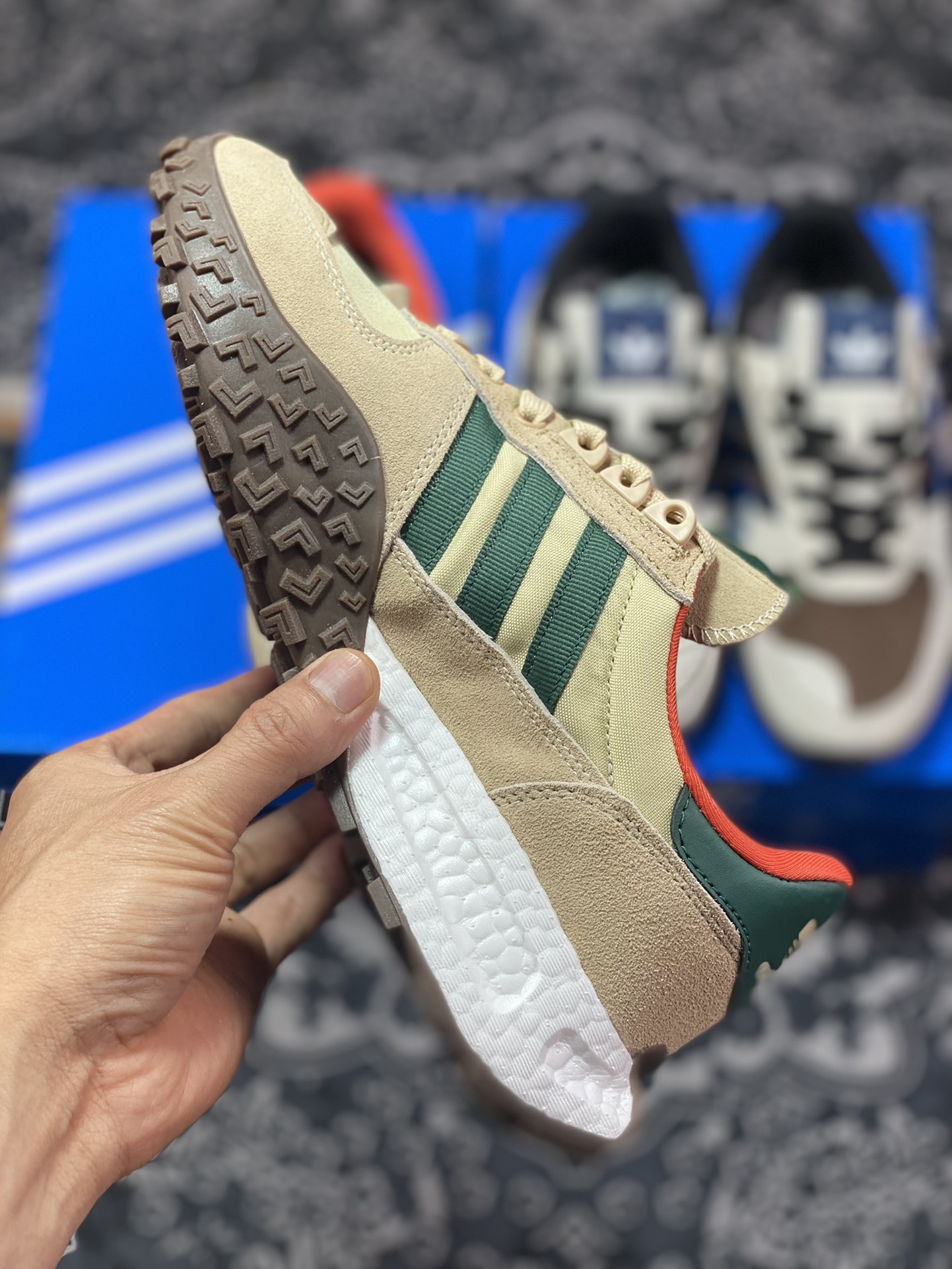 Adidas Originals Retropy E5 Beige Green Second Generation Retro Sports Leisure Running Shoes IG9983