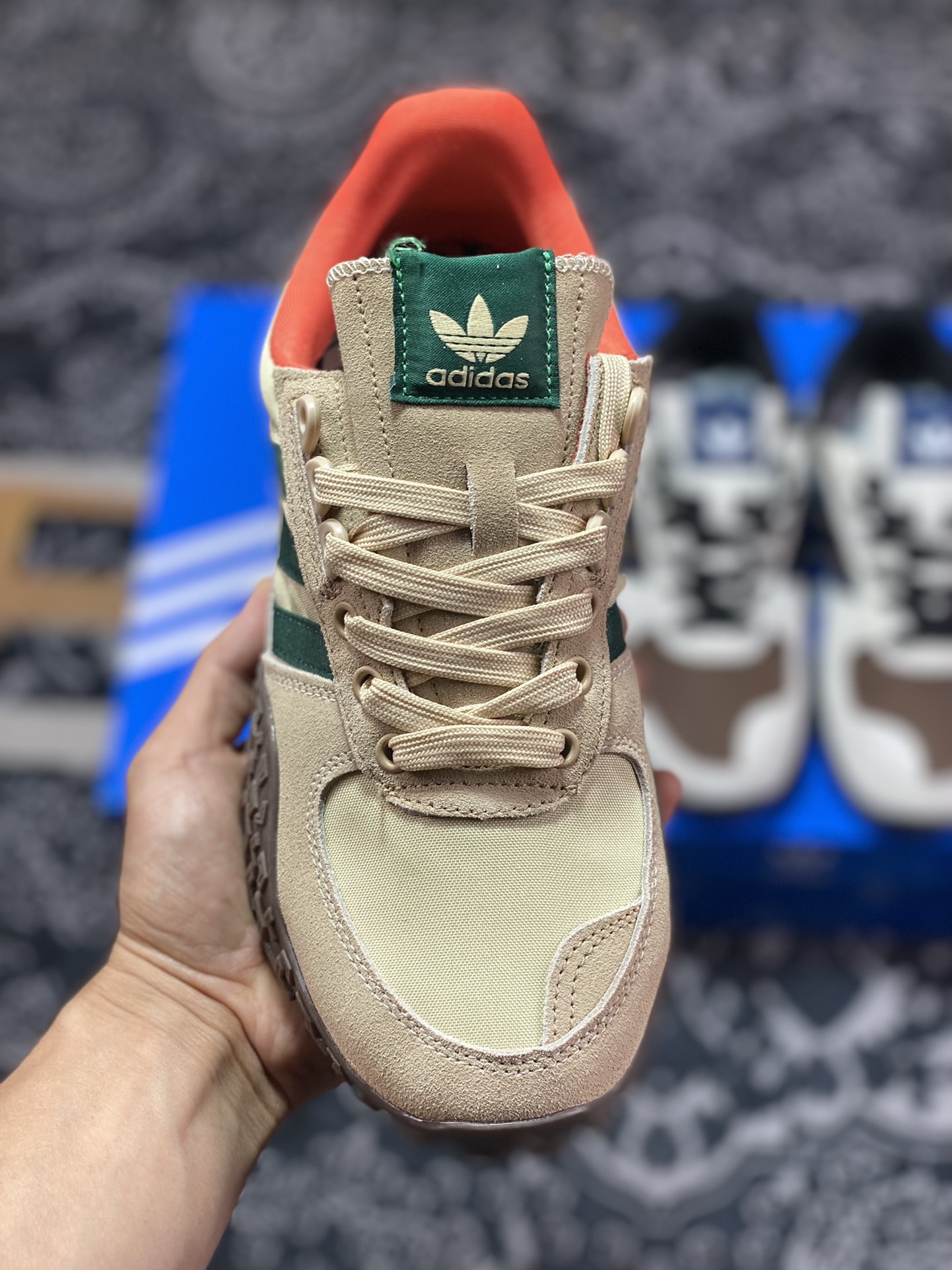 Adidas Originals Retropy E5 Beige Green Second Generation Retro Sports Leisure Running Shoes IG9983