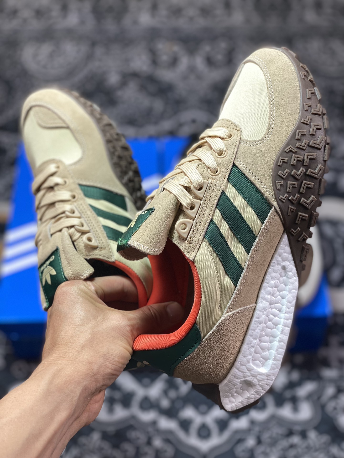 Adidas Originals Retropy E5 Beige Green Second Generation Retro Sports Leisure Running Shoes IG9983