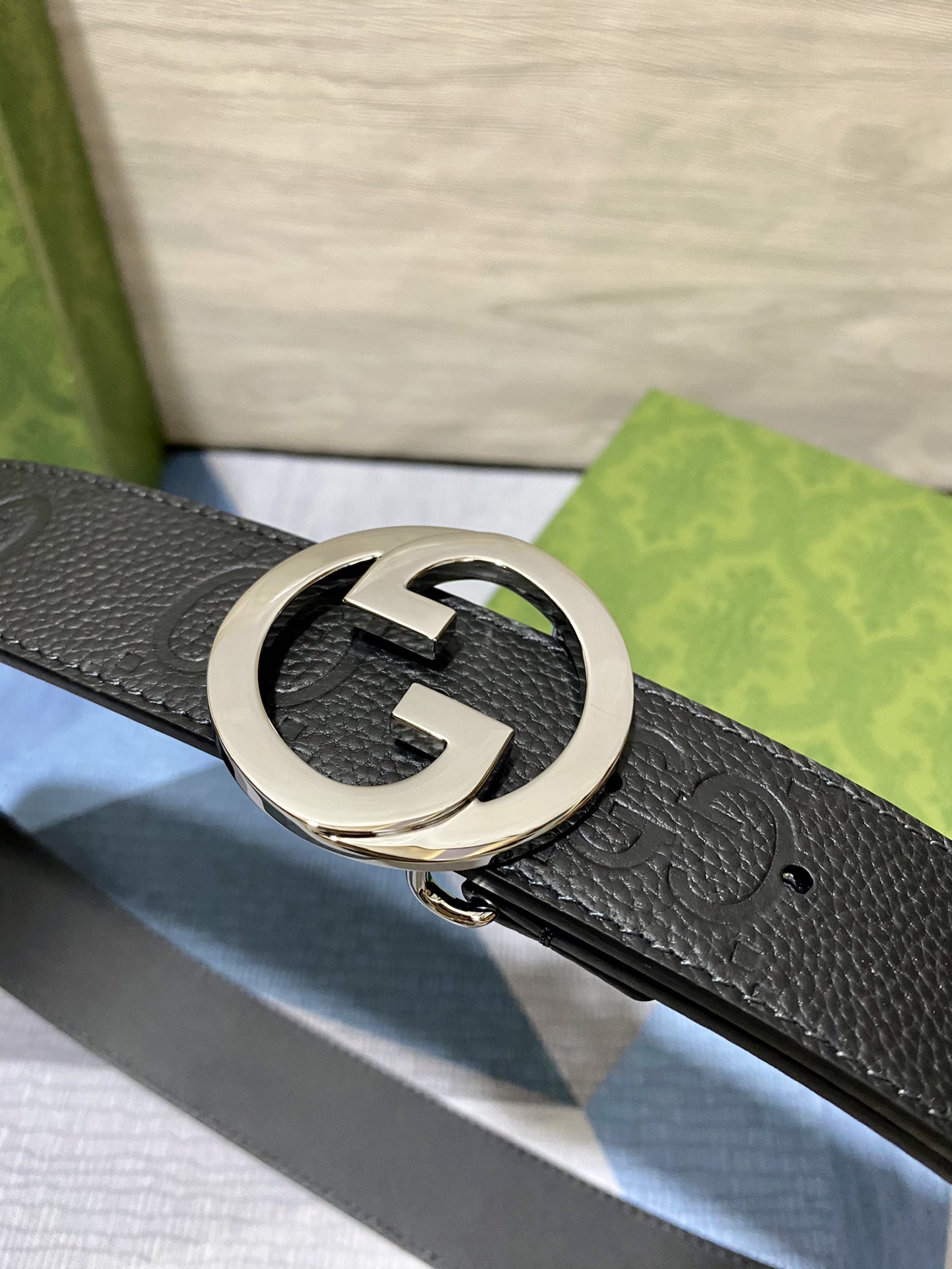新款40mm带身采用头层荔枝纹压大G