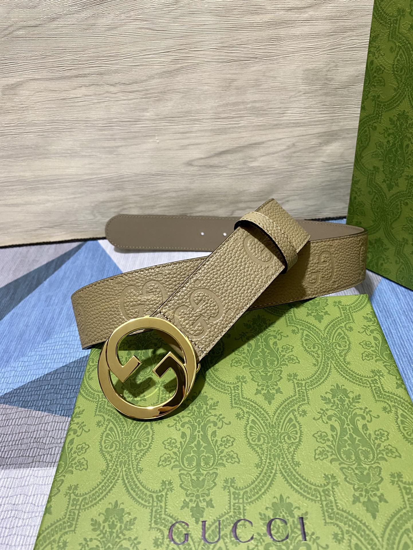 新款40mm带身采用头层荔枝纹压大G