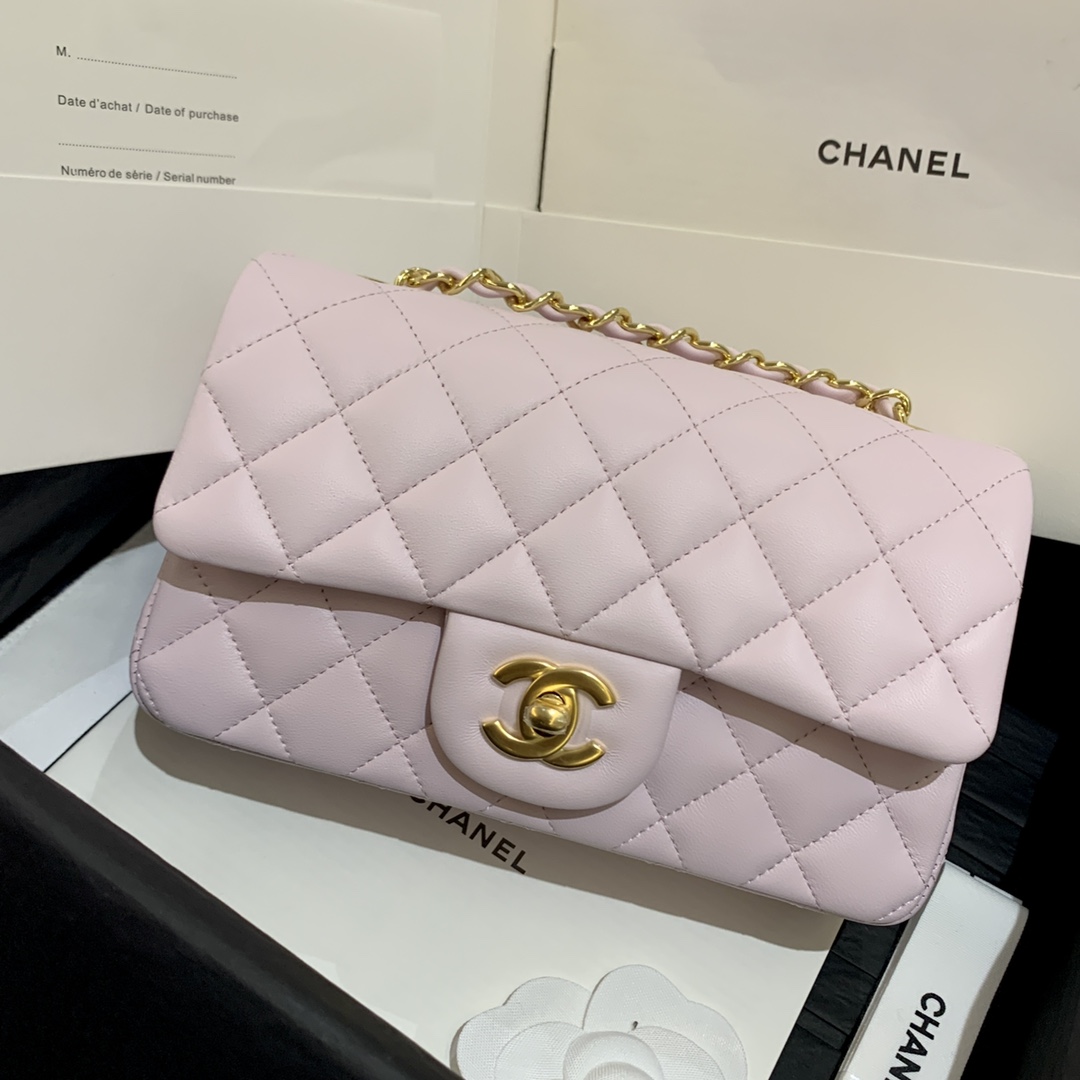 CHANEL CF Large Mini 20cm Imported Lambskin Small Bag Big Charm Classic Versatile