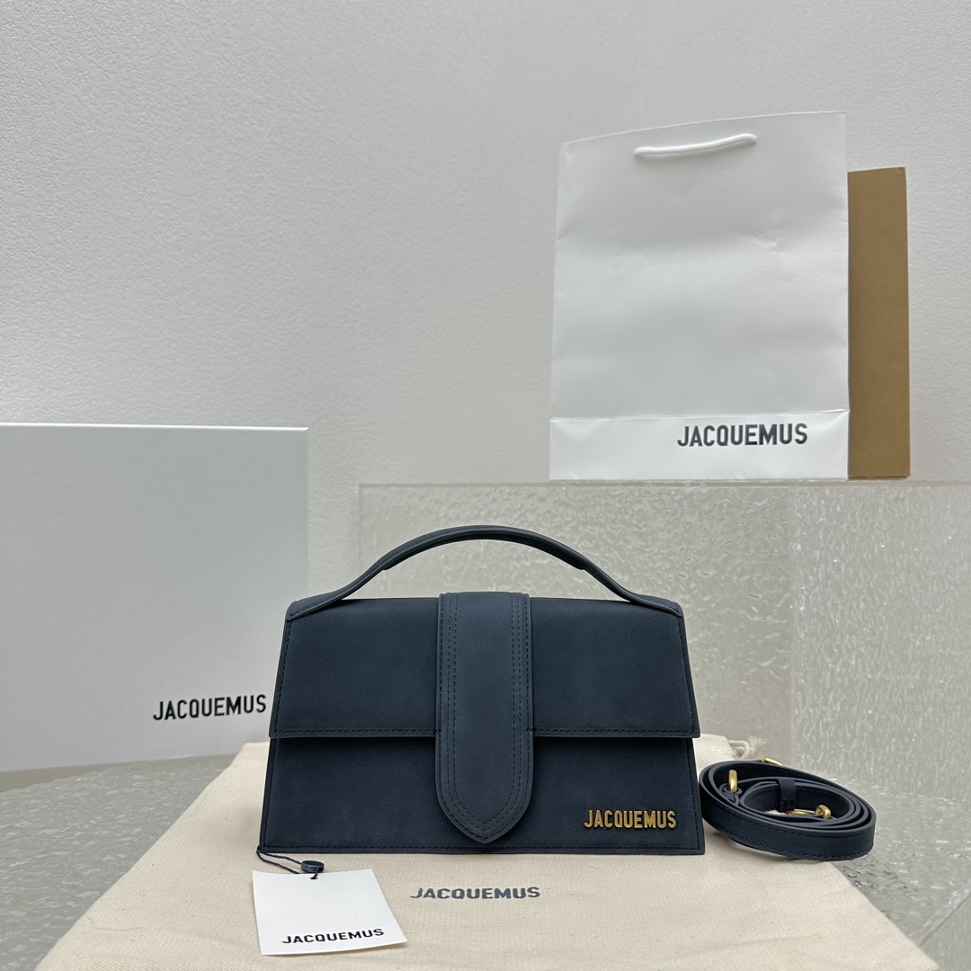 Jacquemus Crossbody & Shoulder Bags Blue Dark Gold Chamois Frosted Fall/Winter Collection Mini