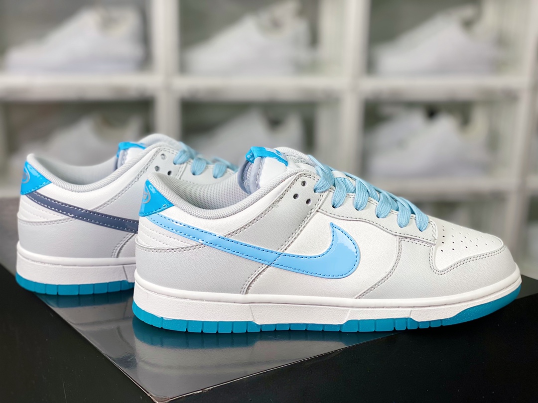 SB Dunk Low ”520” dunk series low-top casual sports skateboard shoes ”Light gray, white and blue 520 Valentine's Day” FN3433-141