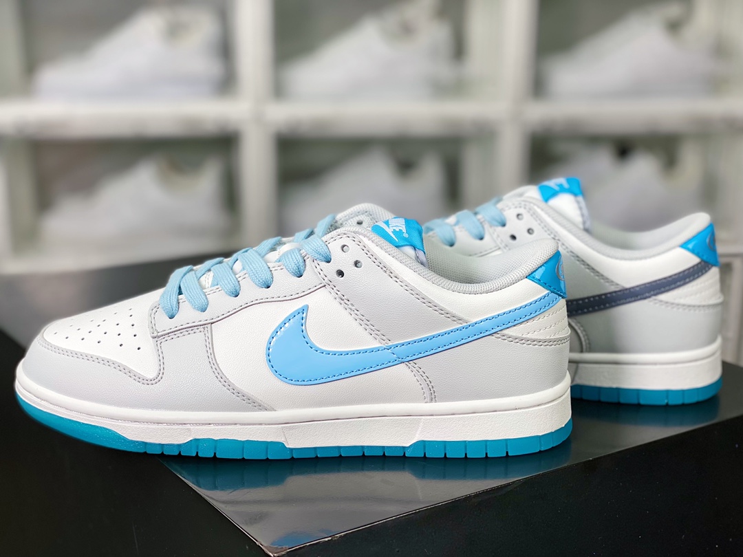 SB Dunk Low ”520” dunk series low-top casual sports skateboard shoes ”Light gray, white and blue 520 Valentine's Day” FN3433-141