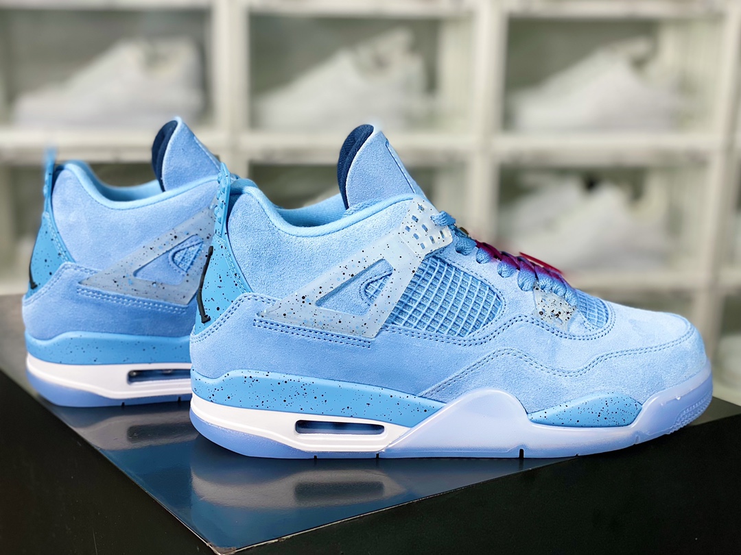 Air Jordan 4 Retro SE ”University Blue” AJ4 mid-top basketball shoes ”University Blue North Carolina Blue Transparent Blue Bottom” CT8527-400