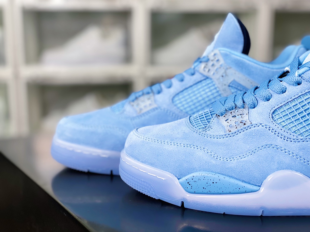 Air Jordan 4 Retro SE ”University Blue” AJ4 mid-top basketball shoes ”University Blue North Carolina Blue Transparent Blue Bottom” CT8527-400