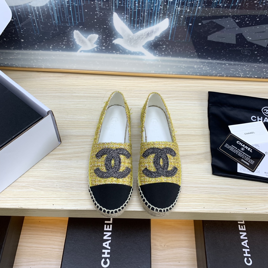 2023 AAA Replica uk 1st Copy
 Chanel Shoes Espadrilles White Spring/Summer Collection