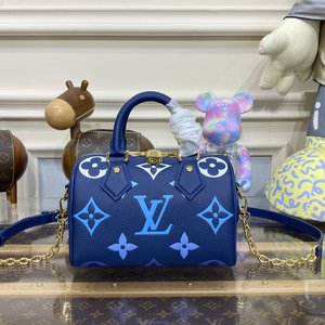 Louis Vuitton LV Speedy Bags Handbags Blue Pink Empreinte​ Summer Collection M46518