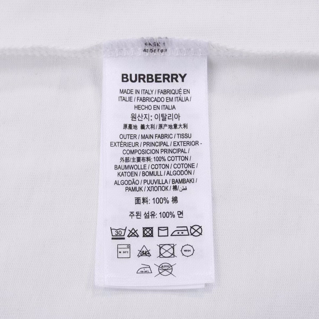 170 Burberry巴宝莉23ss夏季双重双色字母经典蓝色战马印花短袖