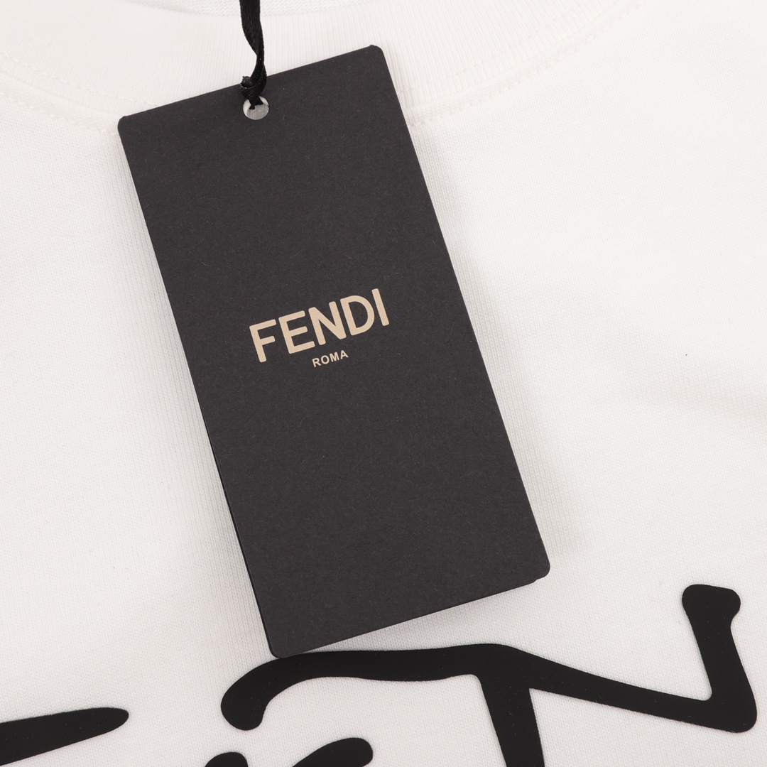 160 Fendi/芬迪 拖鞋印花字母LOGO圆领短袖