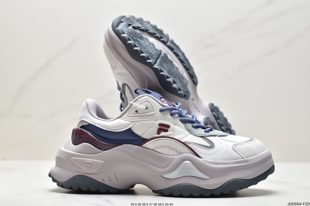 Fila Fusion Bianco 2 tide brand shock absorption non-slip wear-resistant casual thick-soled dad shoes T12W311302FBG