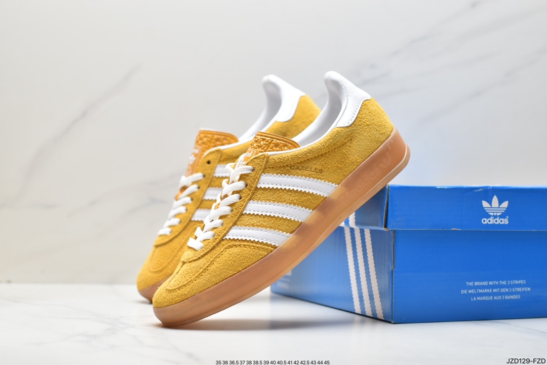 Adidas Originals Gazelle Indoor Trefoil Retro Anti-slip Wear-resistant Low-top Sneakers HQ8717