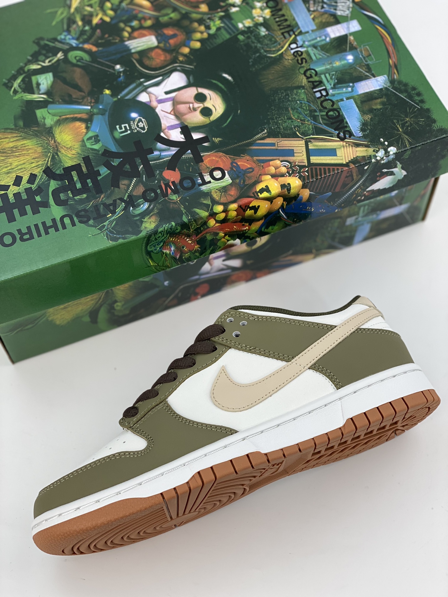 Nike Dunk Low Otomo Katsuyo olive green white brown TT3636-006