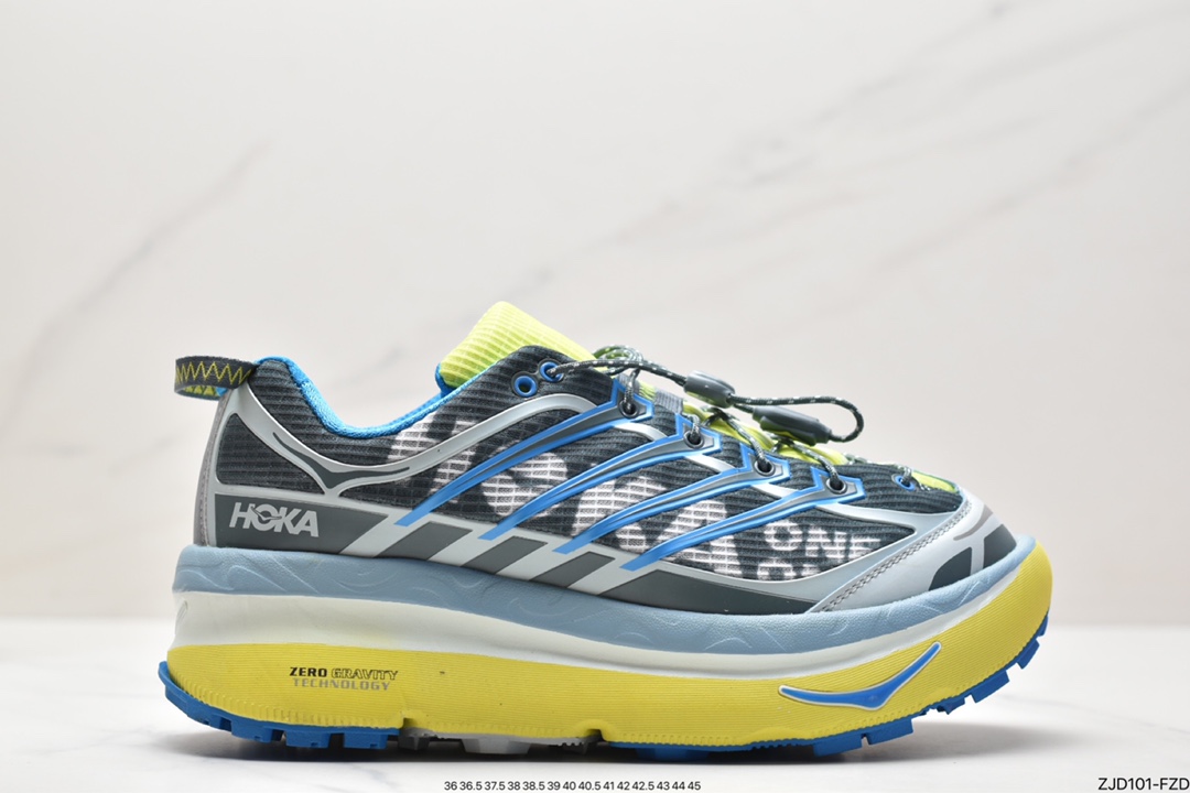 HOKA ONE ONE Bondi 5 Low Bondi 5th generation series low-top thick-soled lightweight casual sports jogging shoes ”Suede Mint Blue” 1122572