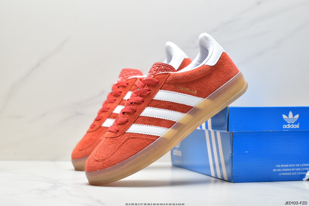 Adidas Originals Gazelle Indoor Trefoil Retro Anti-slip Wear-resistant Low-top Sneakers HQ8717